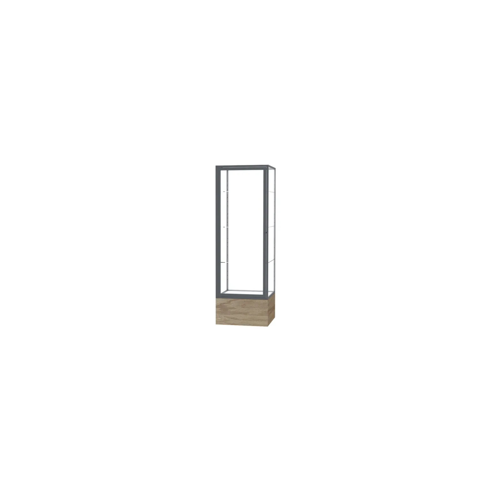 Keepsake Lockable Display Case with Oak Base - 24"W x 72"H