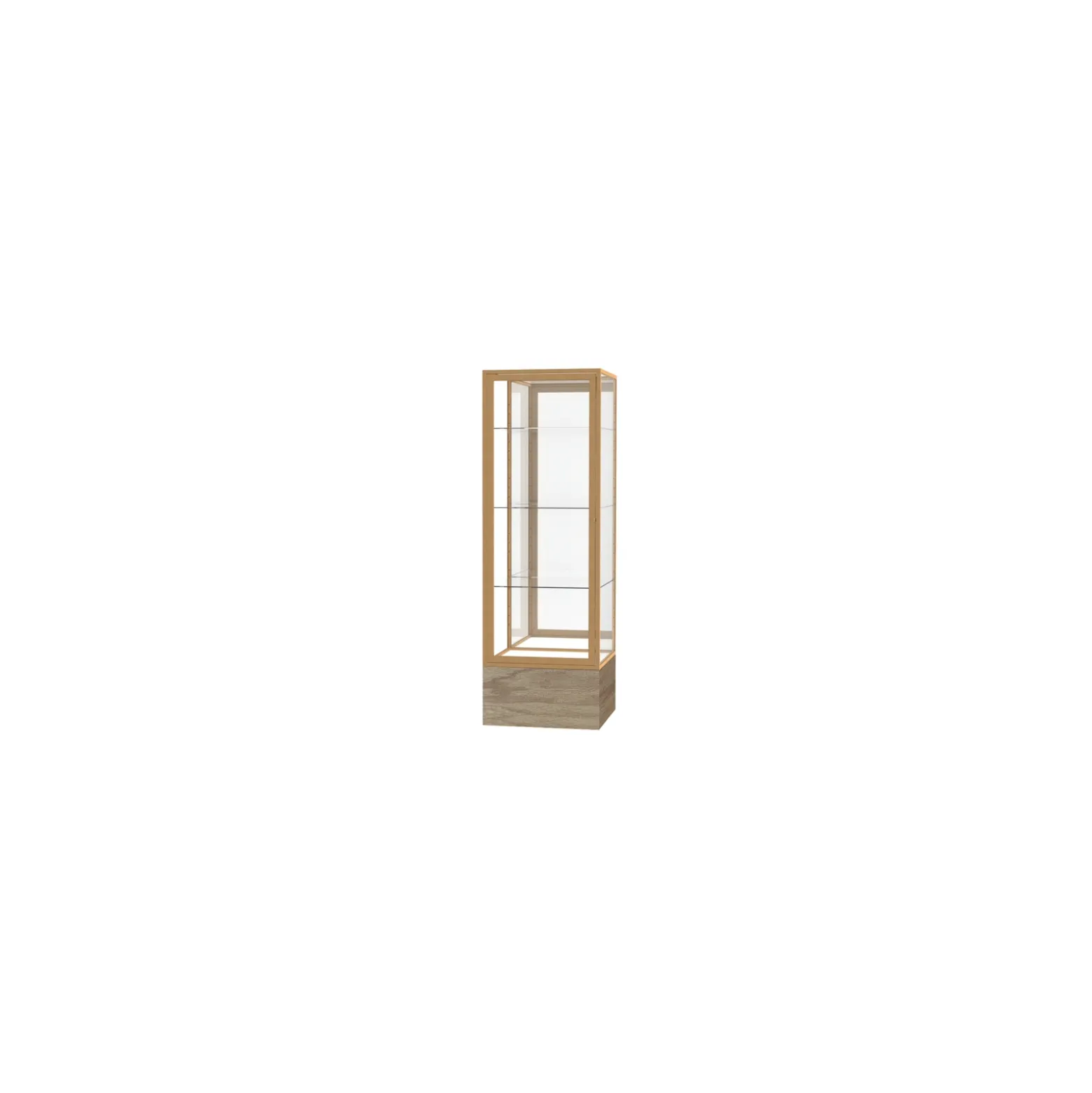 Keepsake Lockable Display Case with Oak Base - 24"W x 72"H