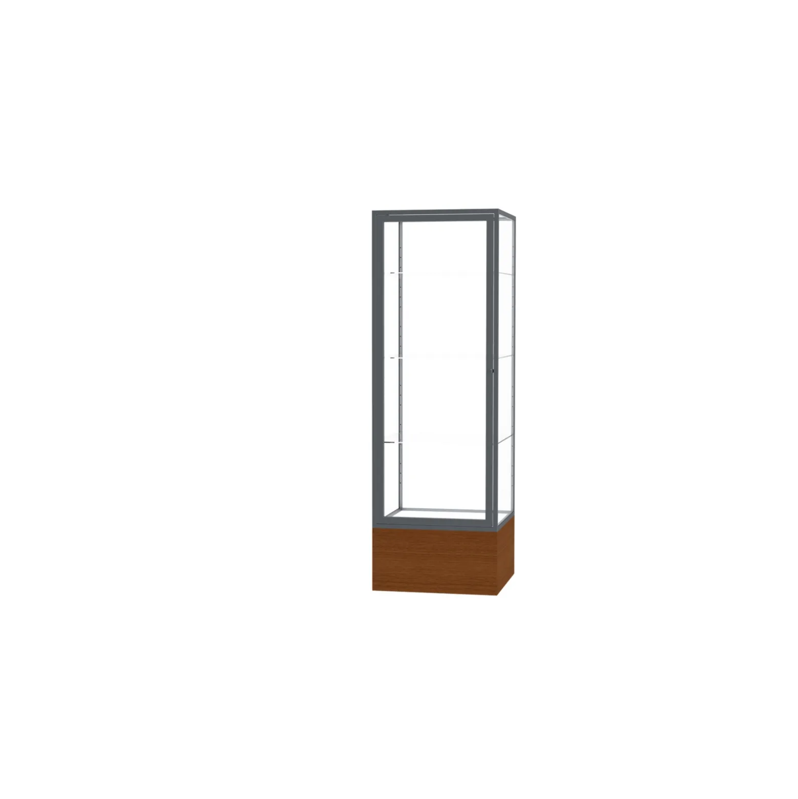 Keepsake Lockable Display Case with Oak Base - 24"W x 72"H