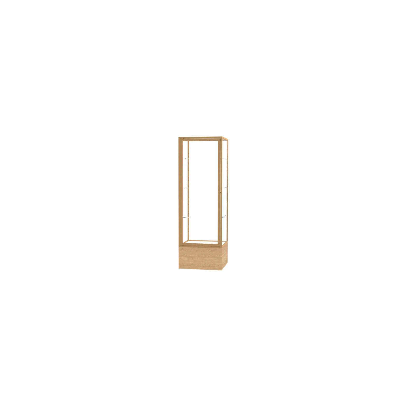Keepsake Lockable Display Case with Oak Base - 24"W x 72"H
