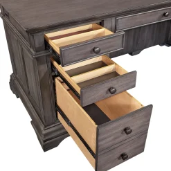 Kensley Credenza Desk w/ Hutch - 68