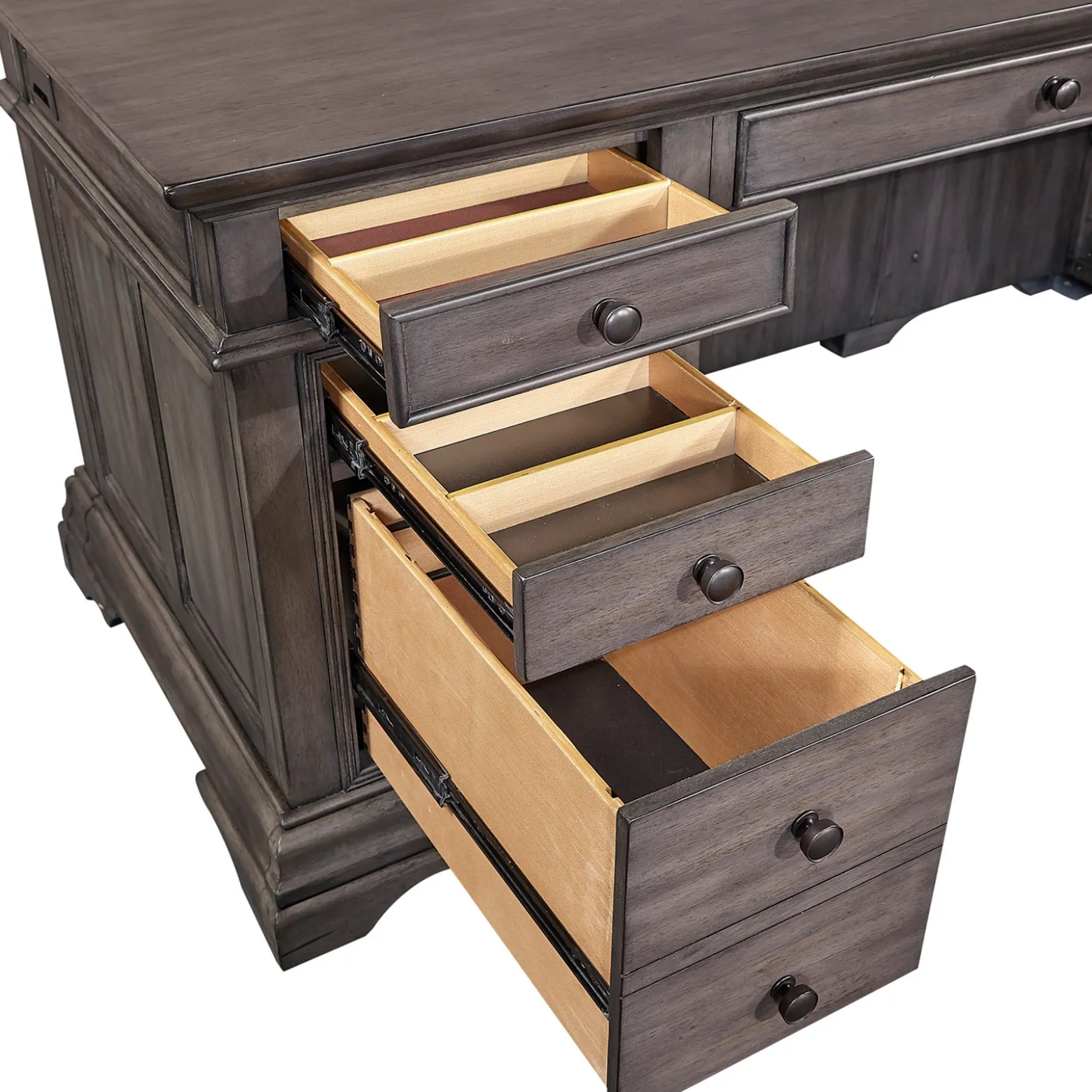 Kensley Credenza Desk w/ Hutch - 68"W x 24"D