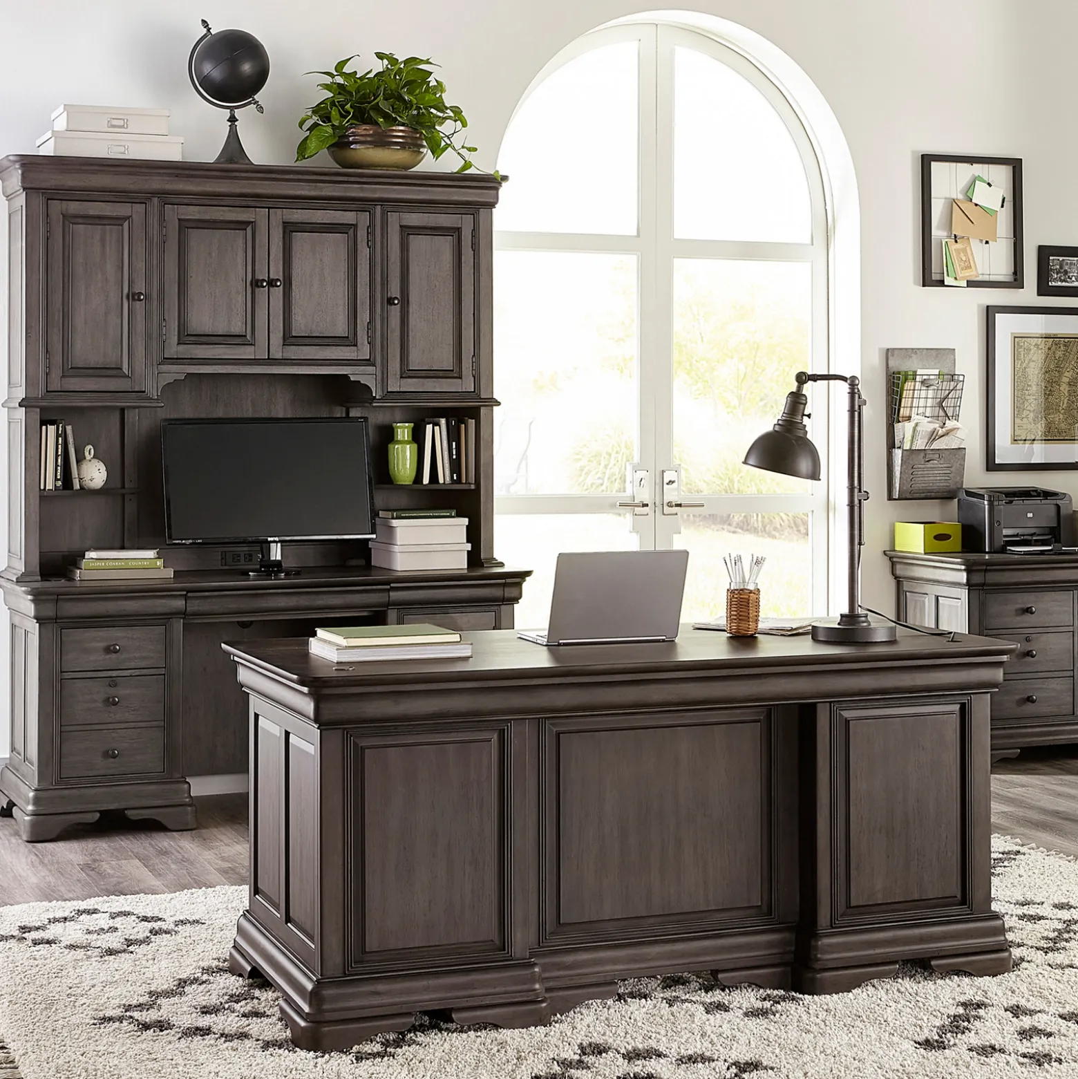 Kensley Double Pedestal Executive Desk - 68"W x 32"D