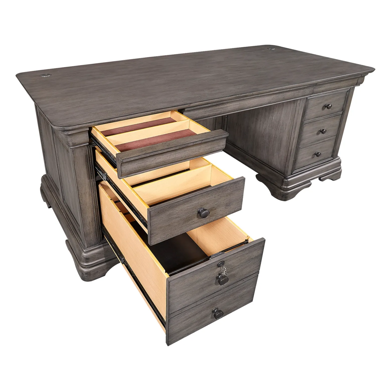Kensley Double Pedestal Executive Desk - 68"W x 32"D