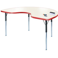 Kidney White Board Table Top - 72"W x 20.5-29.5"H
