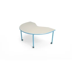 Kidney-Shaped Table with Casters - 72"W x 48"D