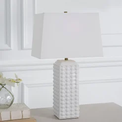 Knobbed Ceramic Table Lamp