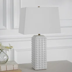 Knobbed Ceramic Table Lamp