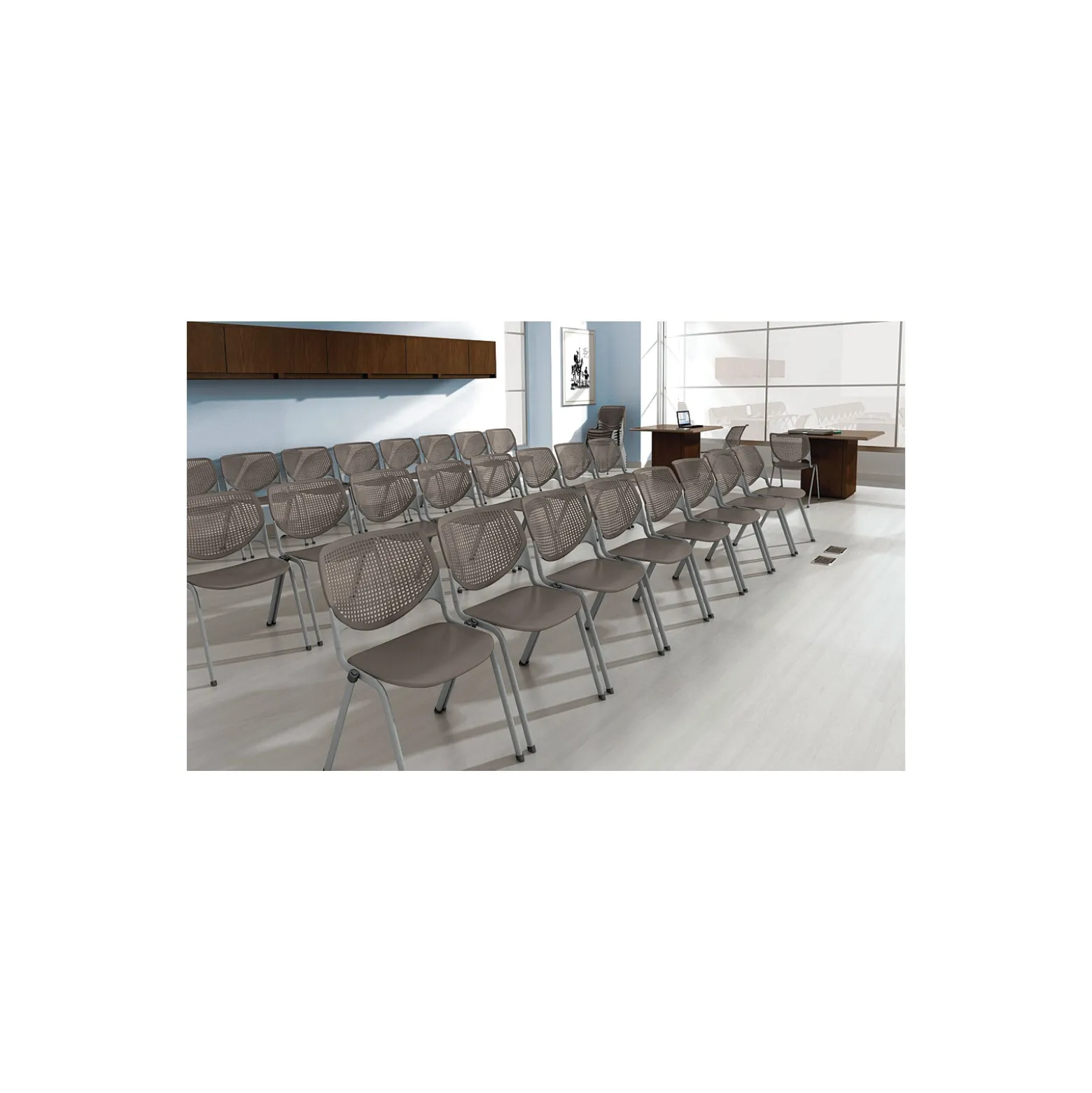 KOOL SERIES Armless Big and Tall Poly Stack Chair with 400 lb Capacity