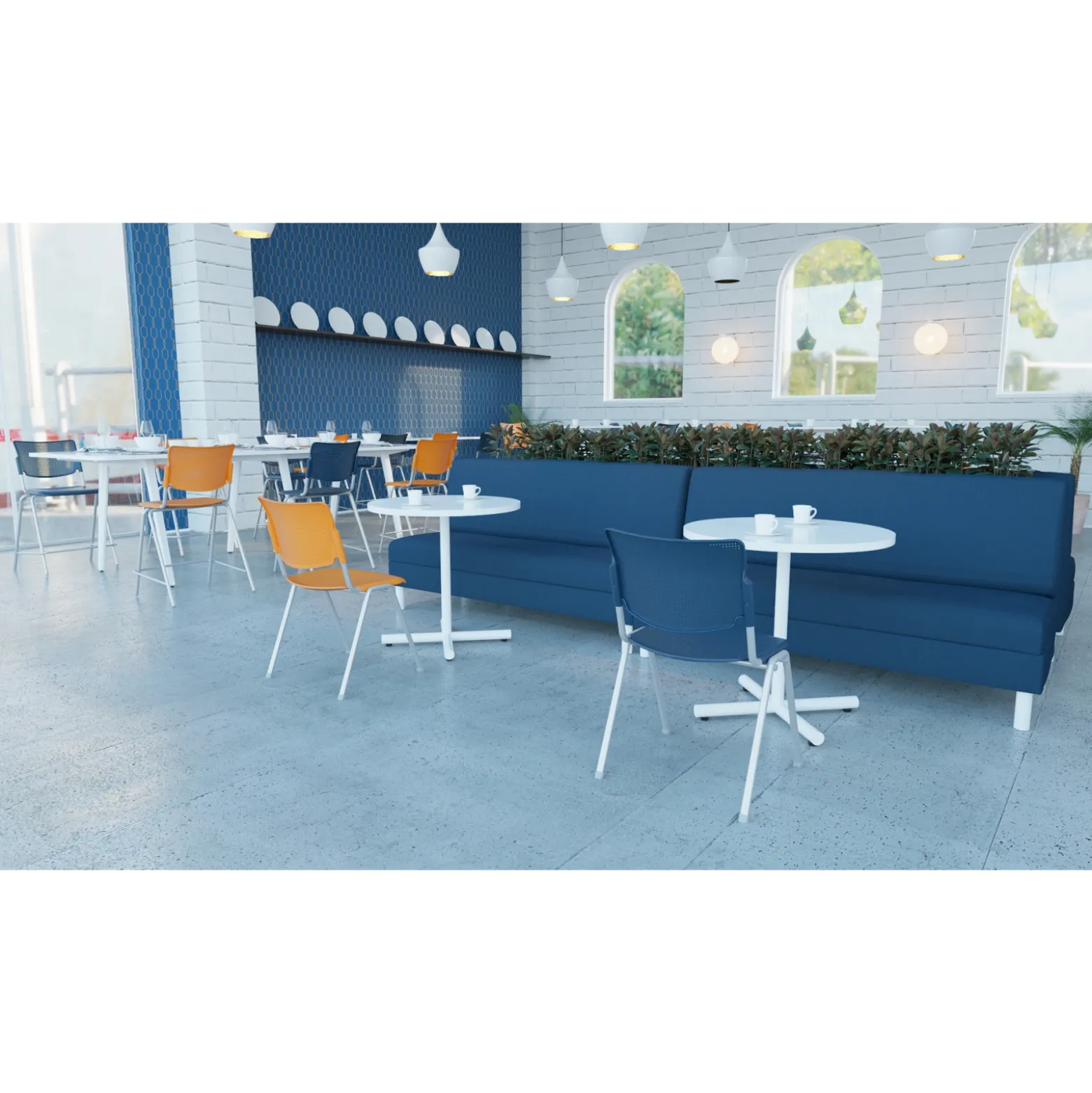 La Mia Poly Counter Height Stacking Stool - 2 Pack