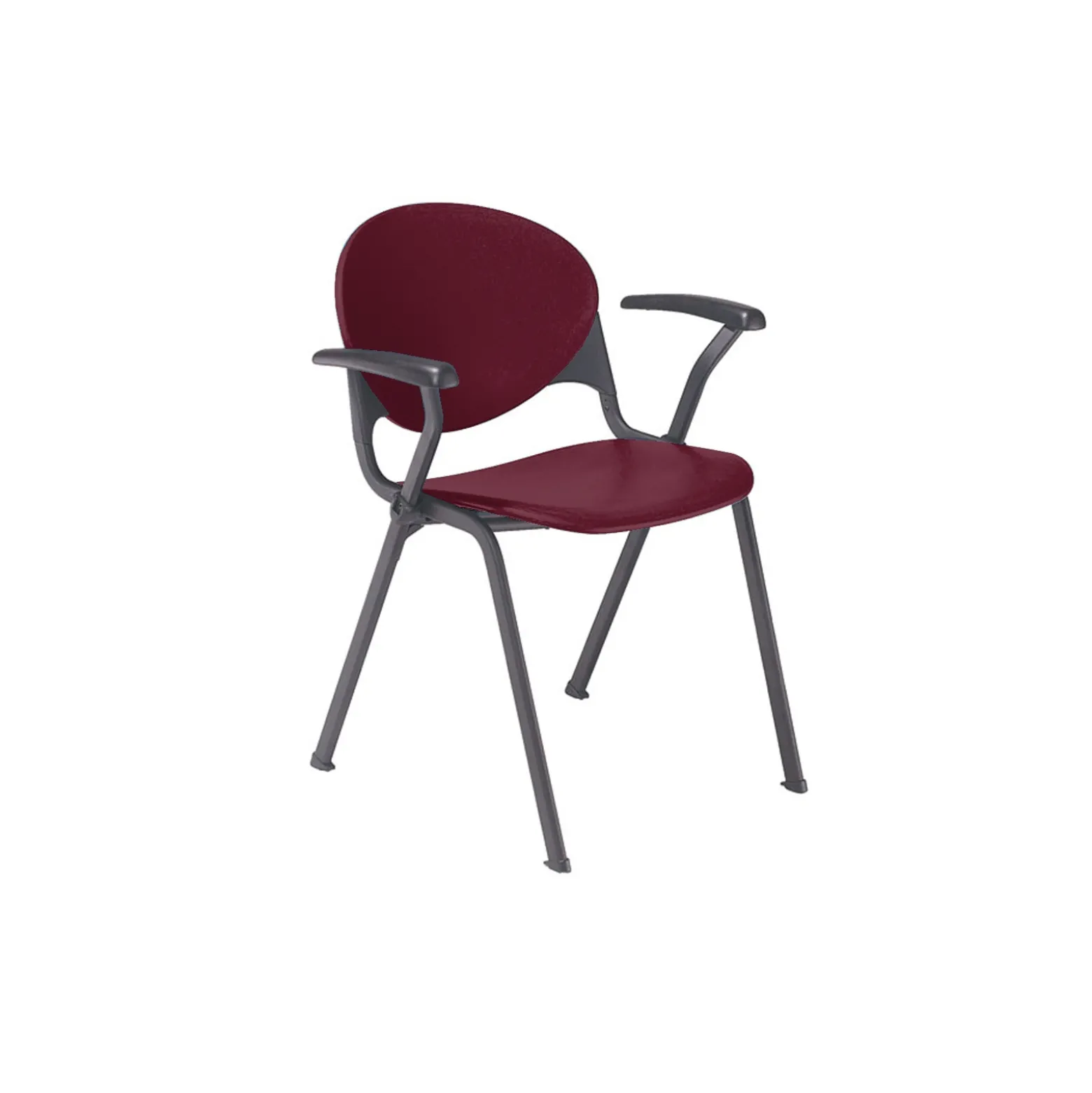 400lb. Capacity Heavy-Duty Plastic Stack Chair with Arms