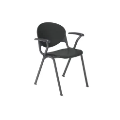 400lb. Capacity Heavy-Duty Plastic Stack Chair with Arms