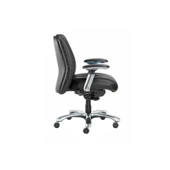 Leather Ergonomic Chair with Chrome Frame