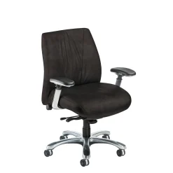 Leather Ergonomic Chair with Chrome Frame