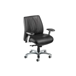 Leather Ergonomic Chair with Chrome Frame