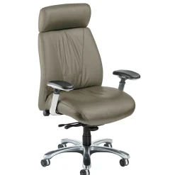 Leather Executive Chair with Chrome Frame