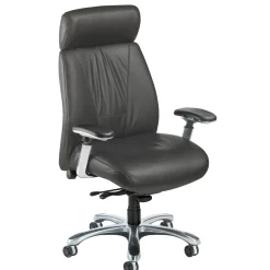 Leather Executive Chair with Chrome Frame