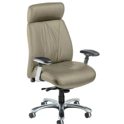 Leather Executive Chair with Chrome Frame