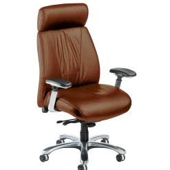 Leather Executive Chair with Chrome Frame