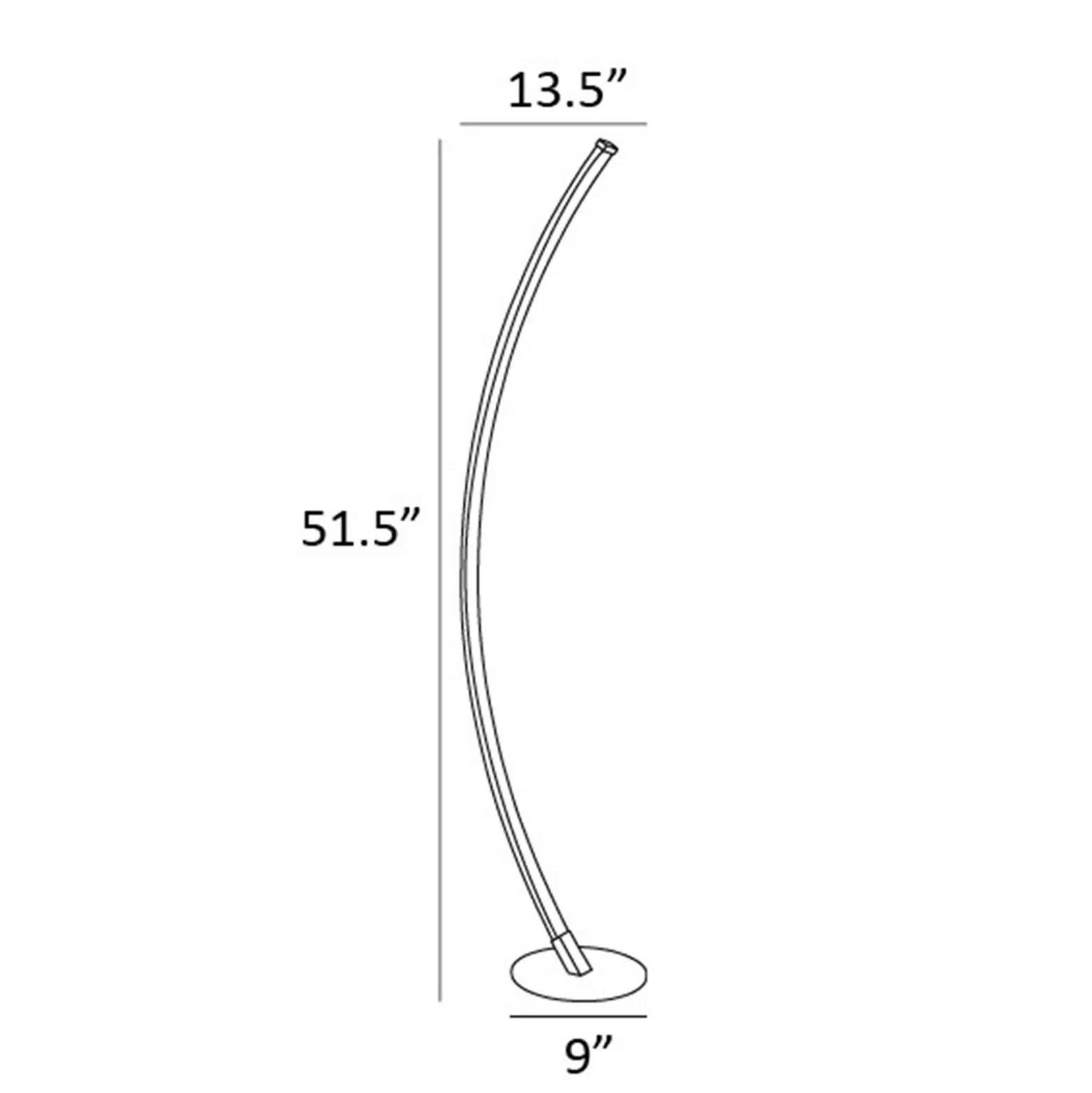 LED Arc Floor Lamp -51.5"H