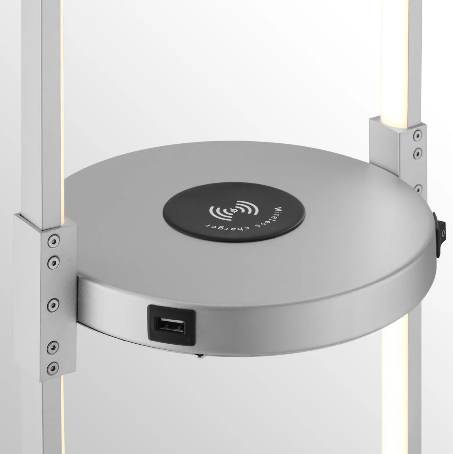 LED Column Floor Lamp w/ Charging - 56"H