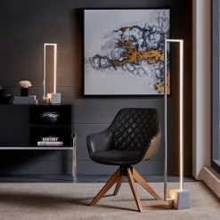 LED Floor Lamp, Cement Base - 55.5