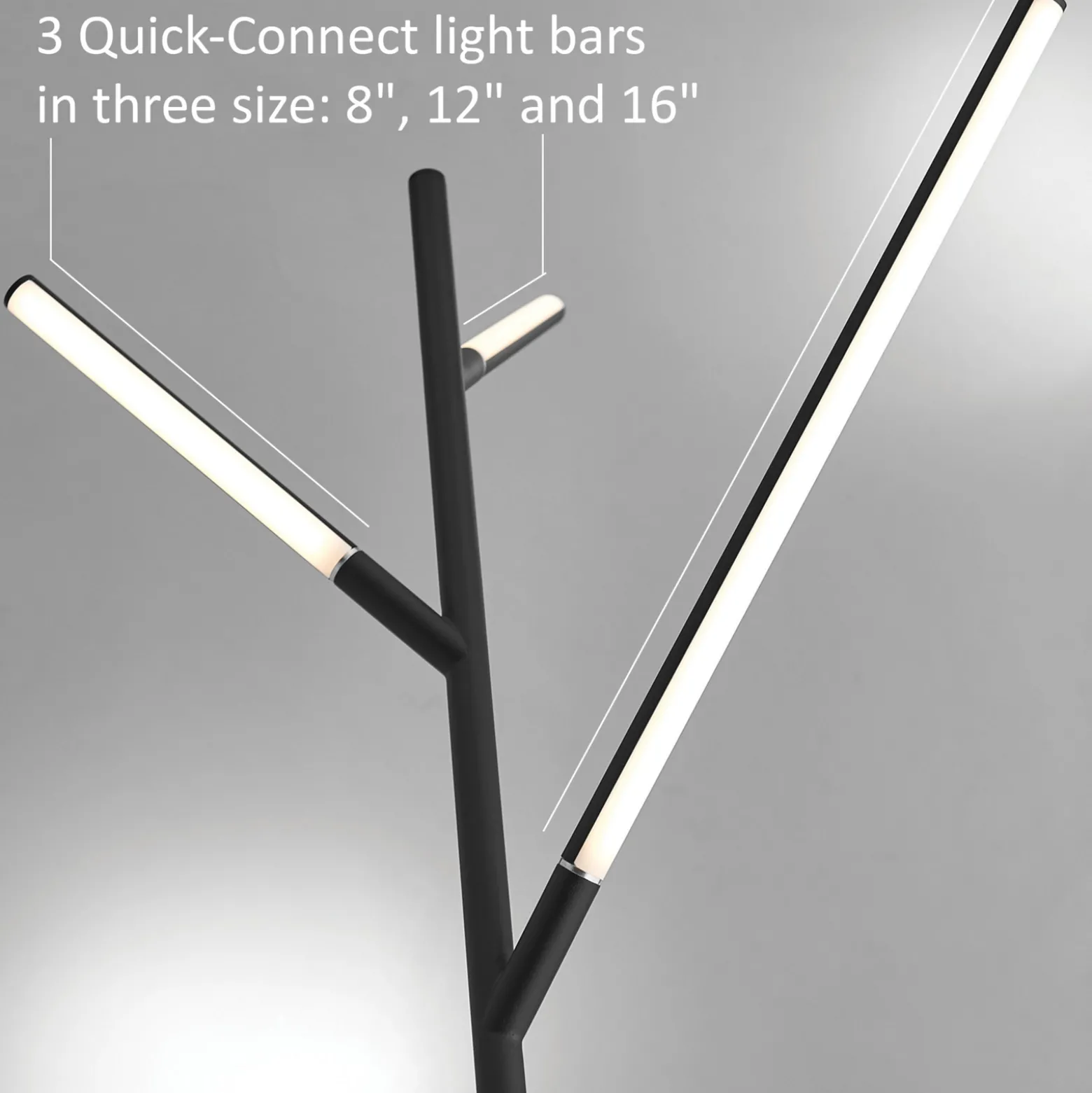 LED 3-Lite Floor Lamp Tree - 74.5"H