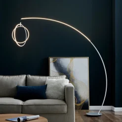 LED Modern Orb Arc Floor Lamp 83"H