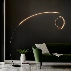LED Modern Orb Arc Floor Lamp 83"H