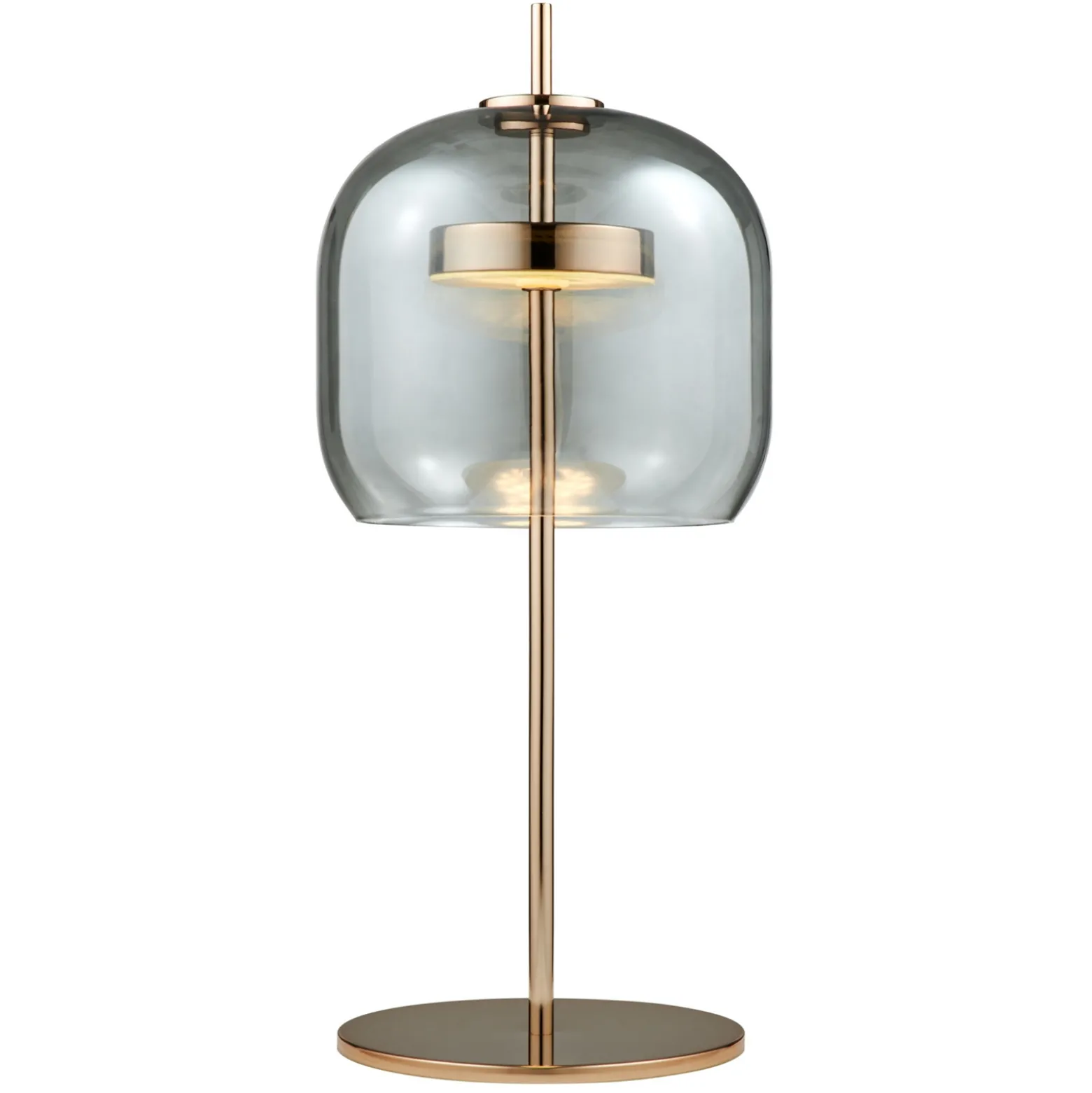 LED Smoke Gold Table Lamp Accent - 25"H