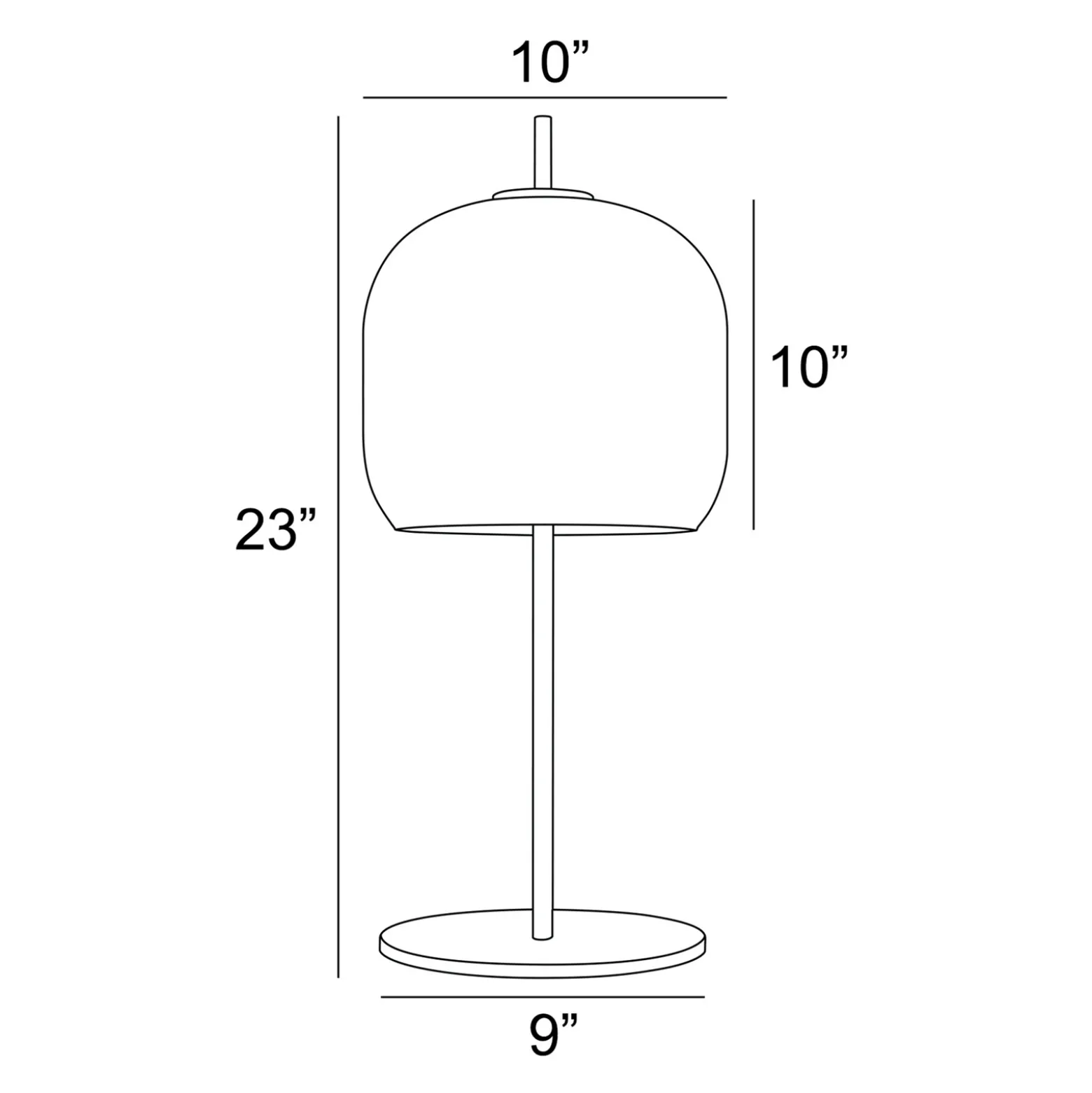LED Smoke Gold Table Lamp Accent - 25"H