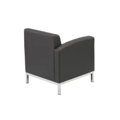 Left Facing Single Arm Faux Leather Chair for Sectional
