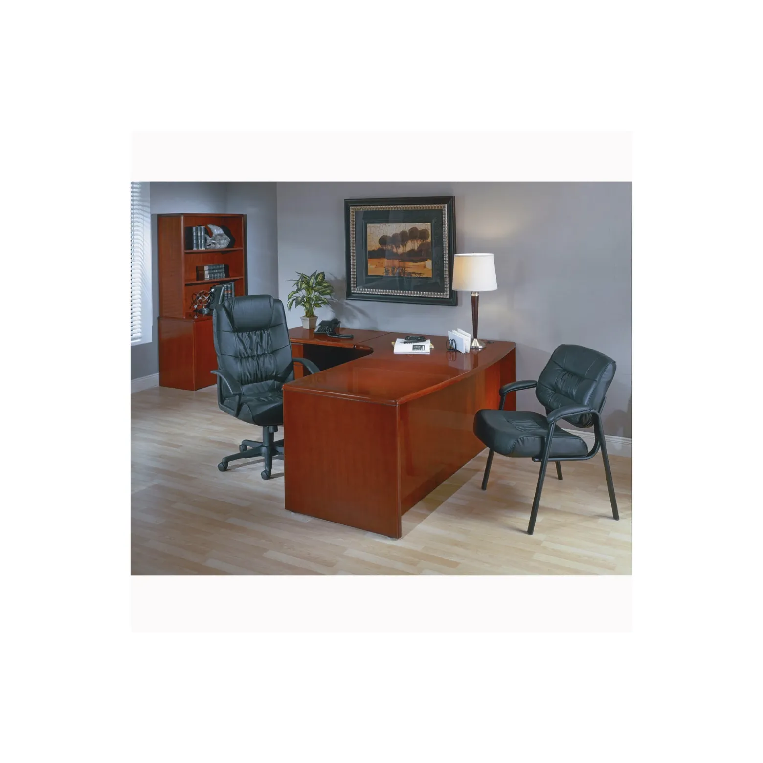 Left L-Shape Desk with Bow Top