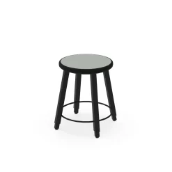 4-Legged Adjustable Square Tube Stool with Laminate Seat - 18-28H