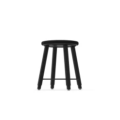4-Legged Adjustable Square Tube Stool with Laminate Seat - 18-28H