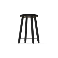 4-Legged Adjustable Square Tube Stool with Laminate Seat - 22-32H