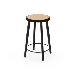 4-Legged Square Tube Stool with Laminate Seat - 24"H
