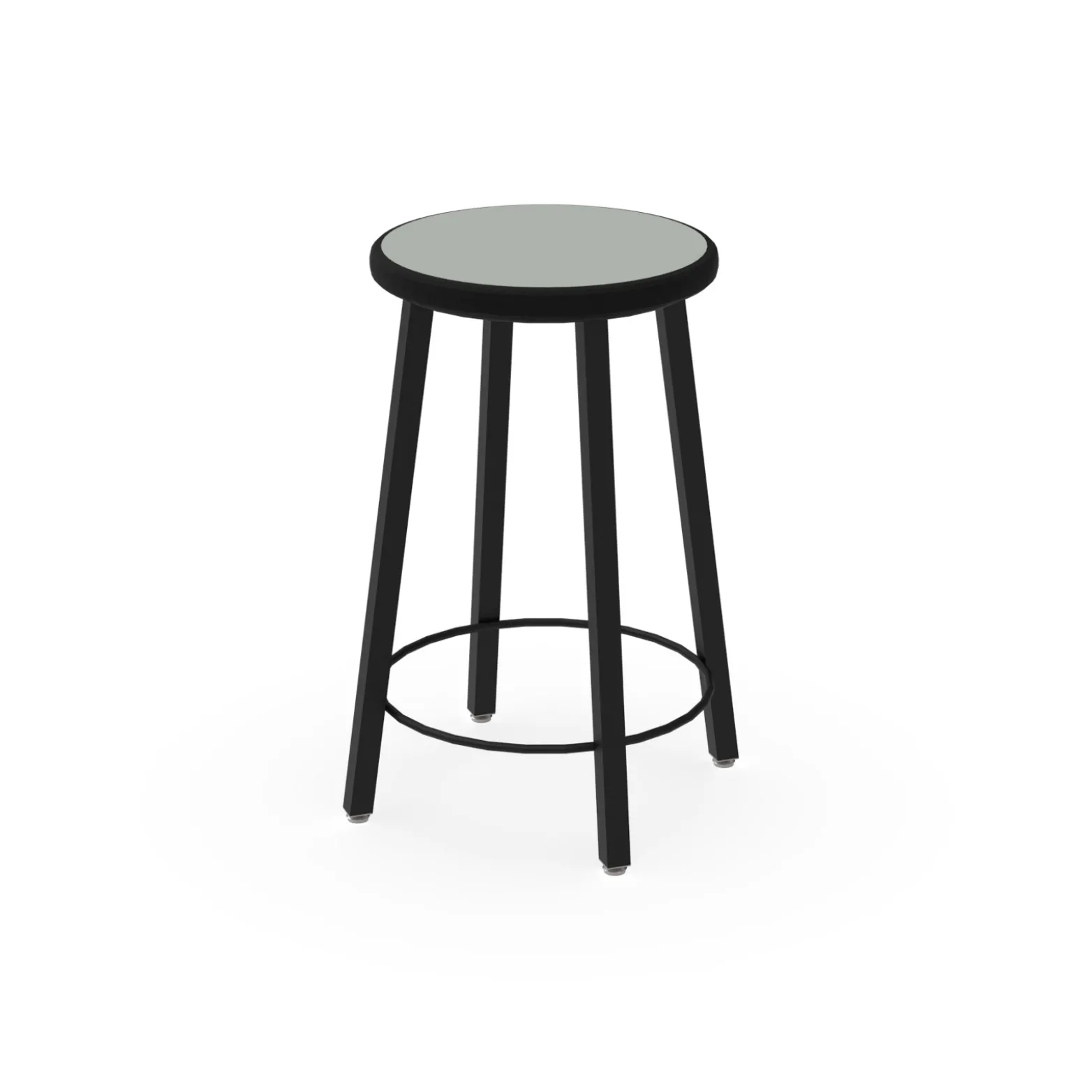 4-Legged Square Tube Stool with Laminate Seat - 24"H