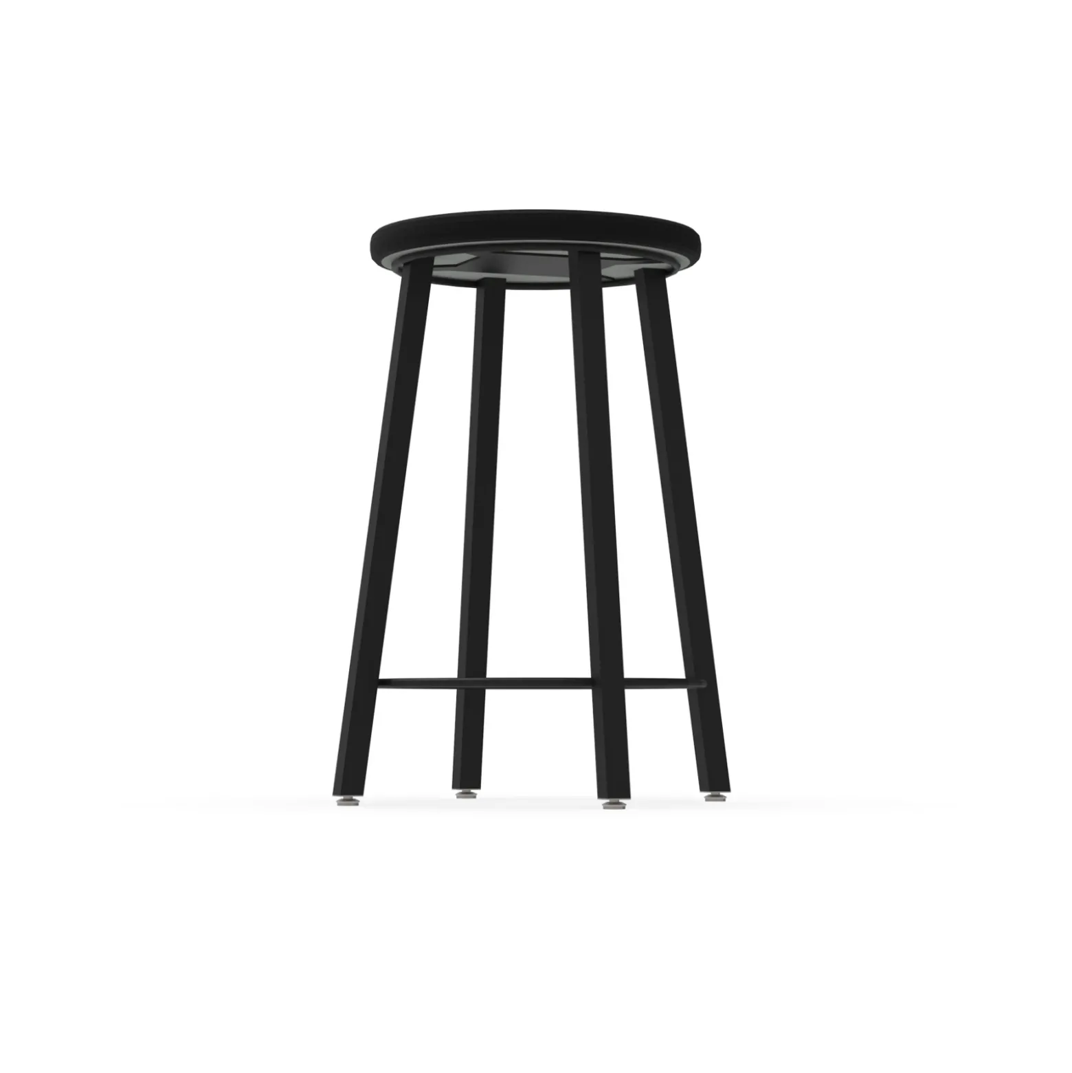 4-Legged Square Tube Stool with Laminate Seat - 24"H