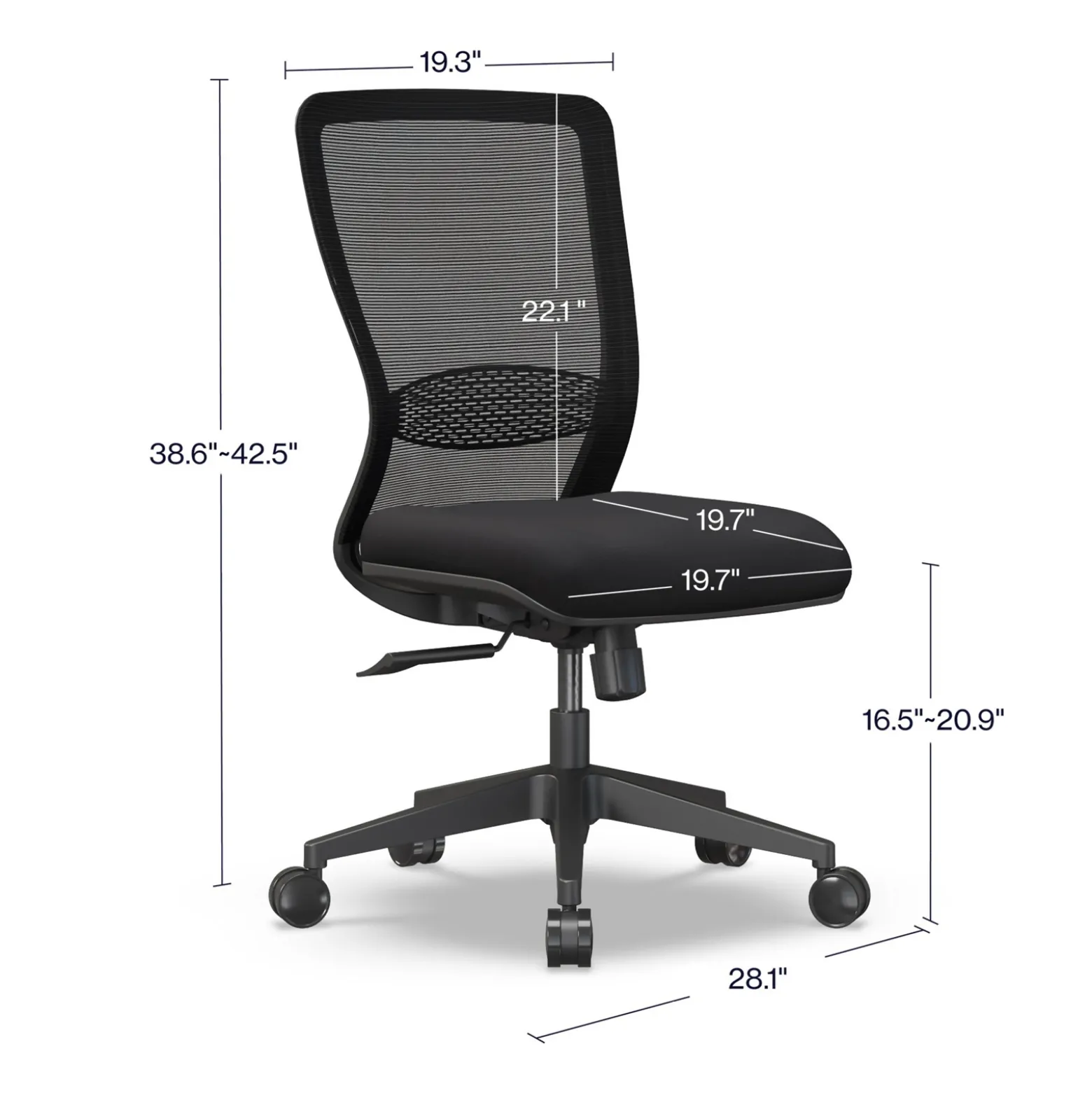 Level Armless Office Chair