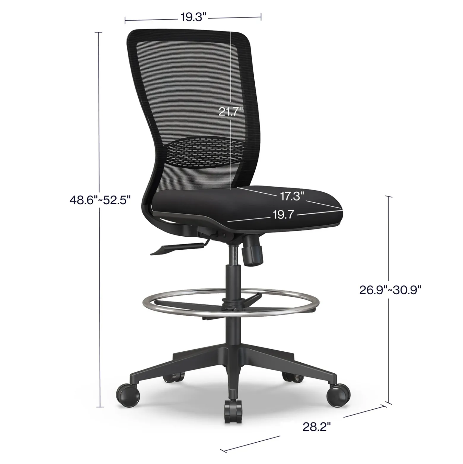 Level Armless Office Stool