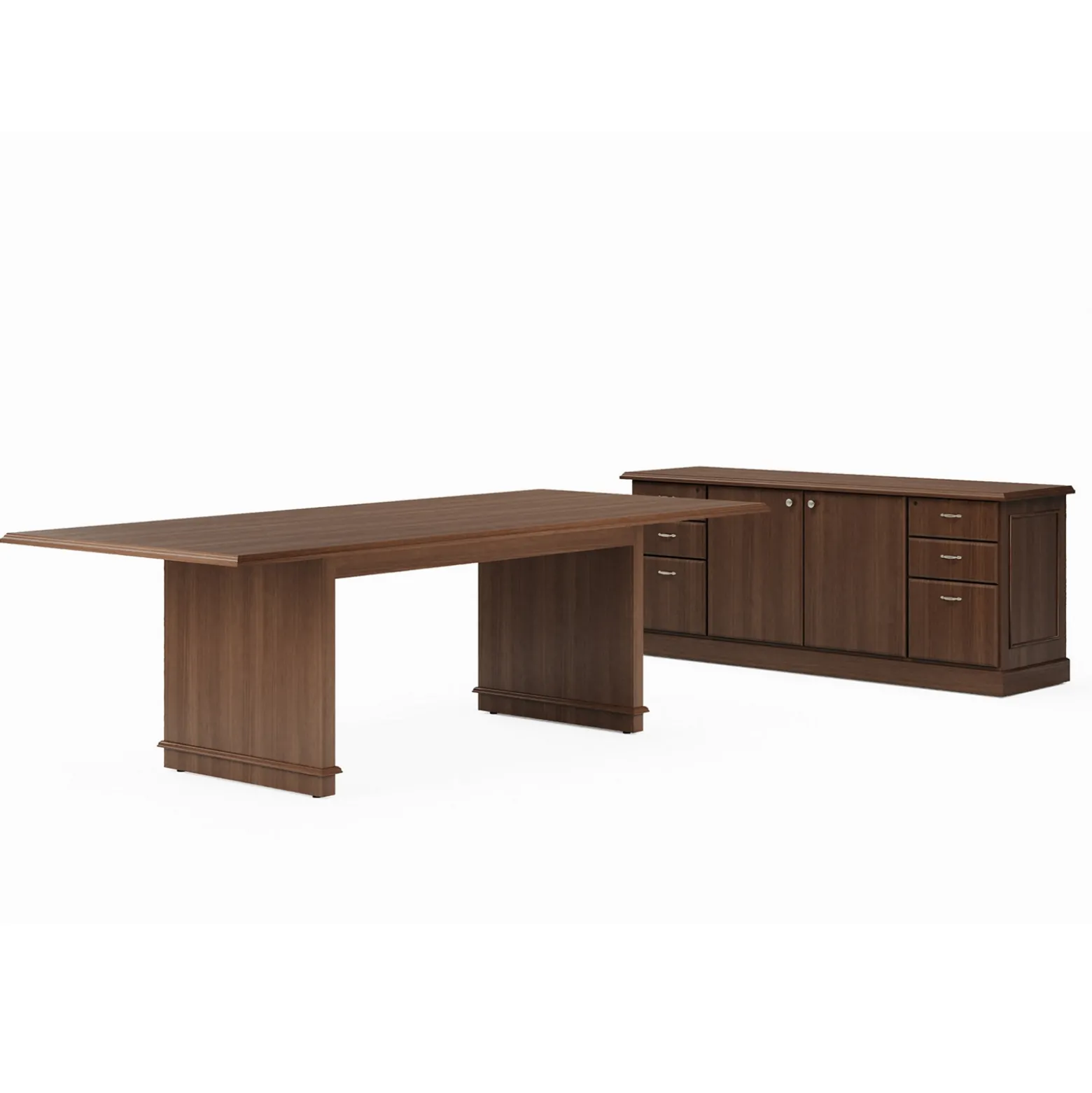 Liberty 8ft Conference Table w/ Storage Credenza