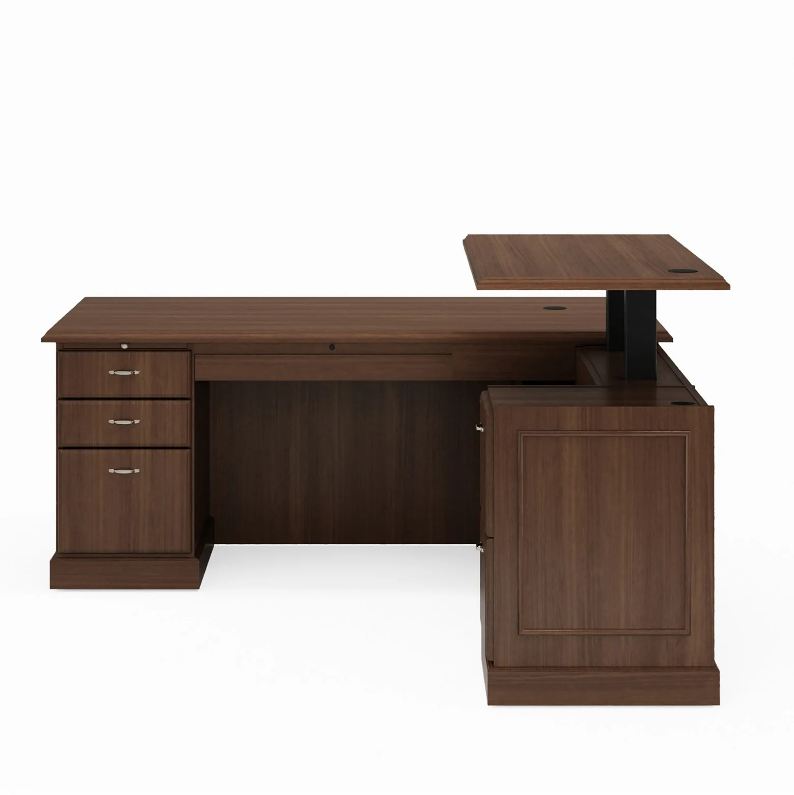 Liberty Height Adjustable L-Shaped Desk with Right Return - 72"W x 84"D
