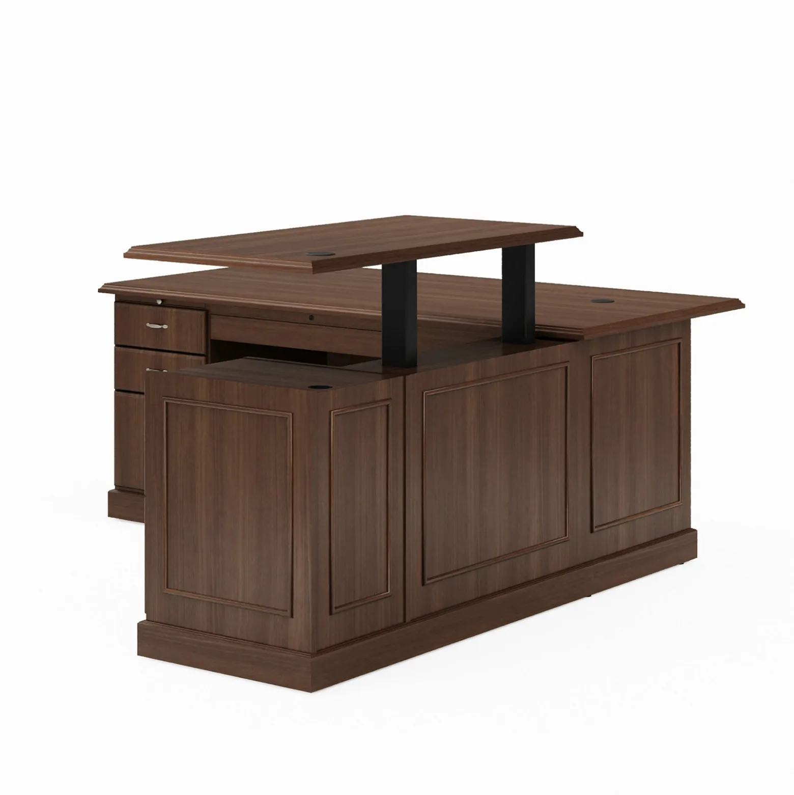 Liberty Height Adjustable L-Shaped Desk with Right Return - 72"W x 84"D