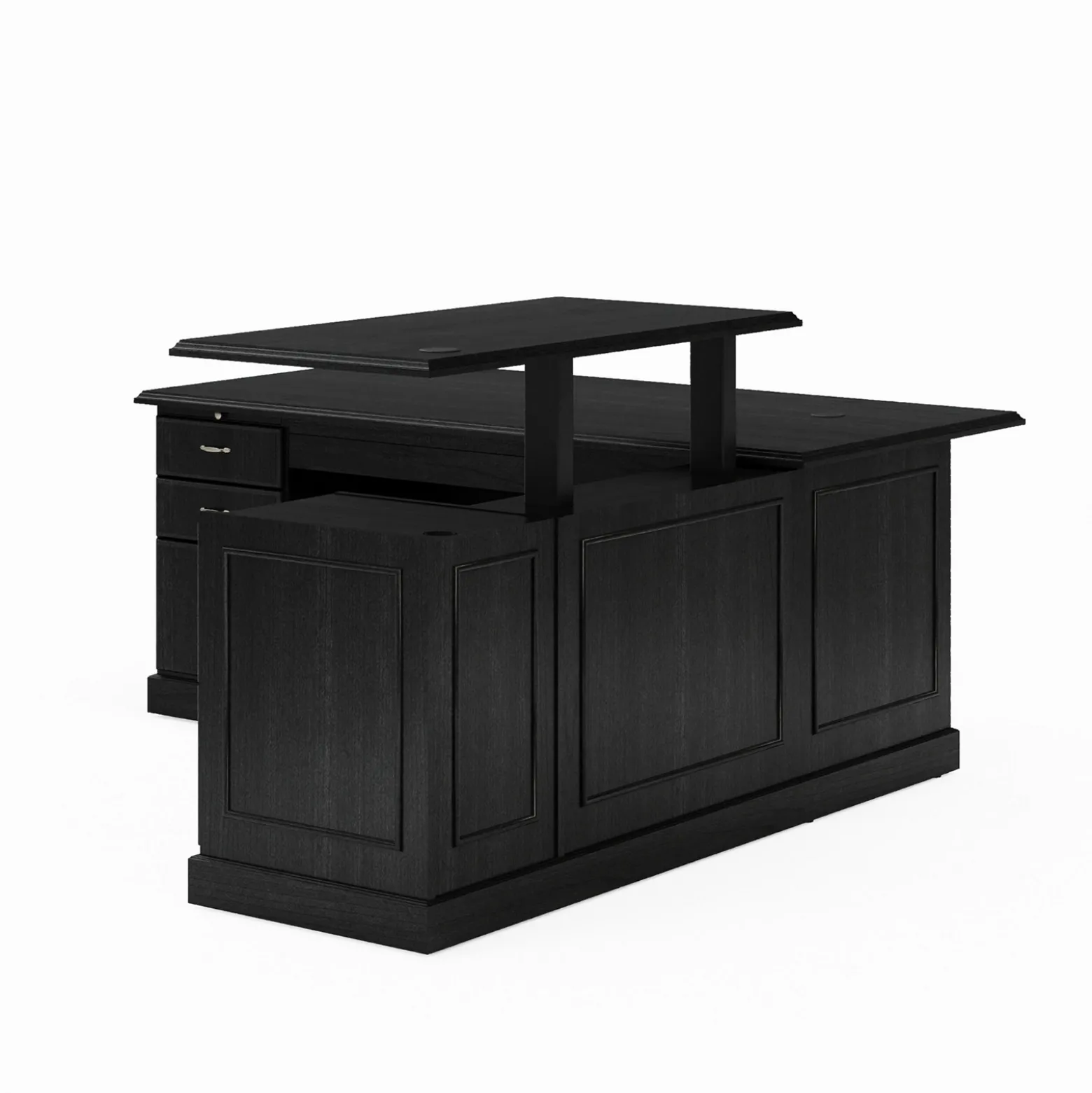 Liberty Height Adjustable L-Shaped Desk with Right Return - 72"W x 84"D