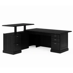 Liberty Height Adjustable L-Shaped Desk w/ Left Return - 72"W x 84"D