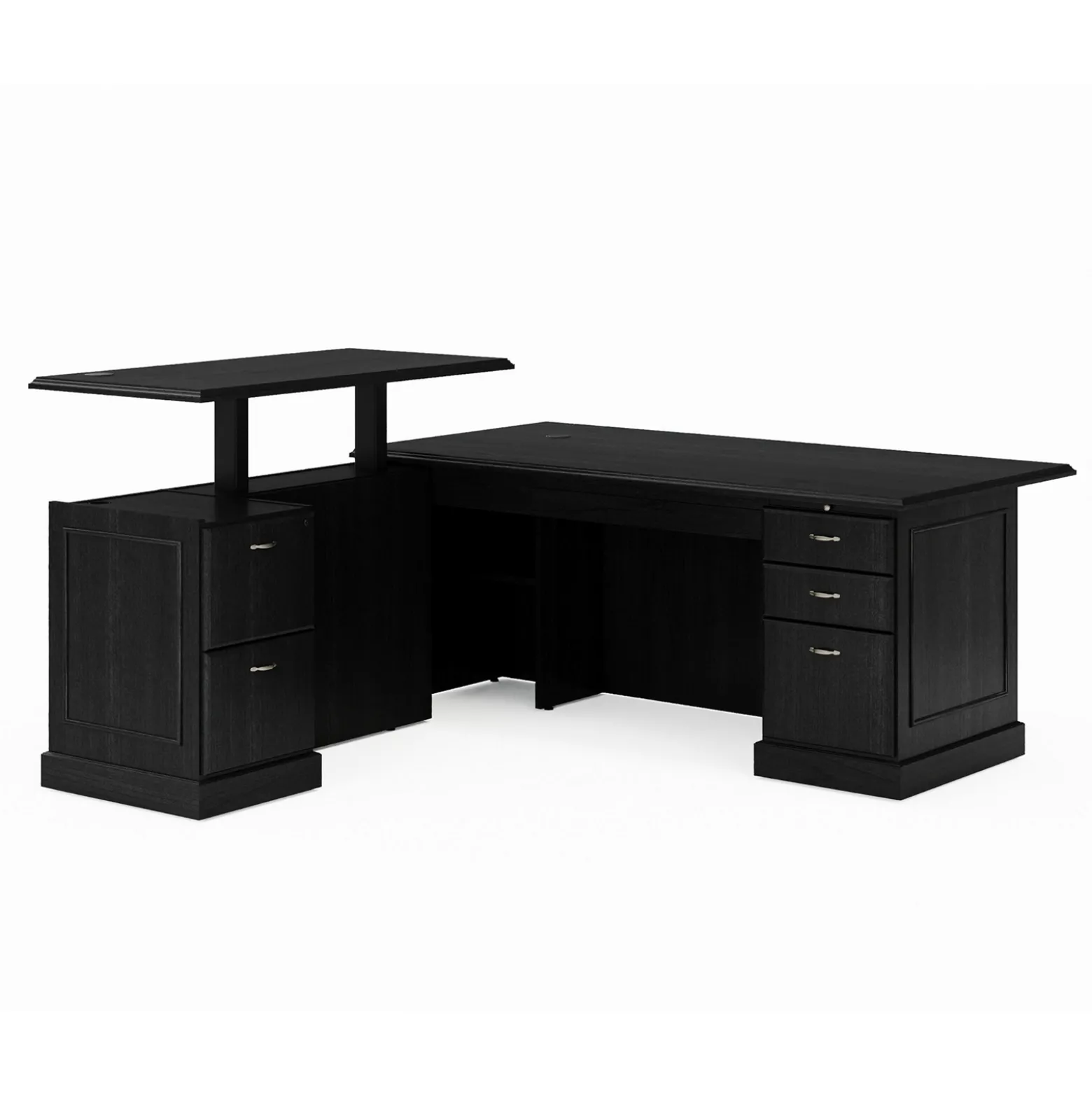 Liberty Height Adjustable L-Shaped Desk w/ Left Return - 72"W x 84"D
