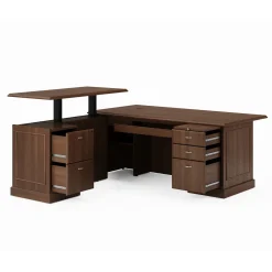 Liberty Height Adjustable L-Shaped Desk w/ Left Return - 72