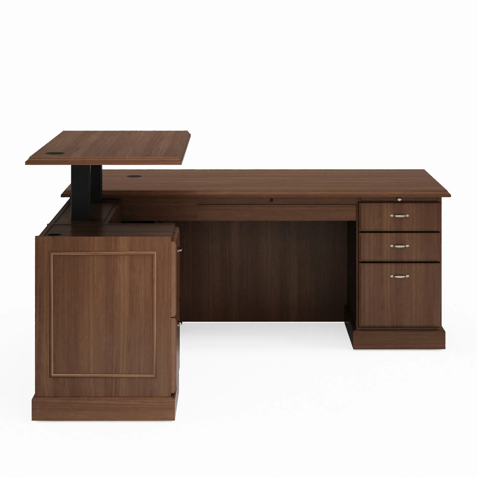 Liberty Height Adjustable L-Shaped Desk w/ Left Return - 72"W x 84"D