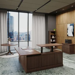 Liberty Height Adjustable L-Desk w/ Left Return Executive Suite